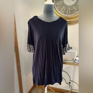 Navy blue blouse relaxed fit  size medium